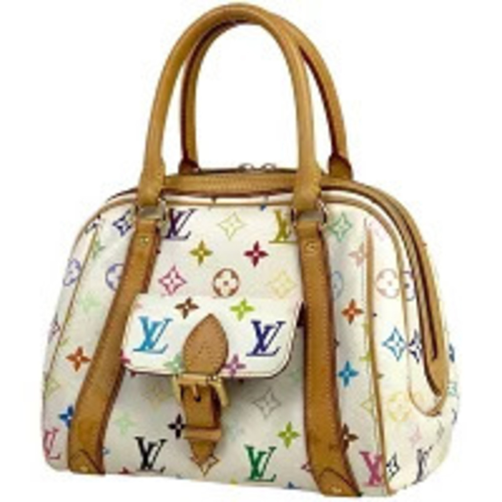 Louis Vuitton Priscilla Handbag Monogram Multicolor Blanc White